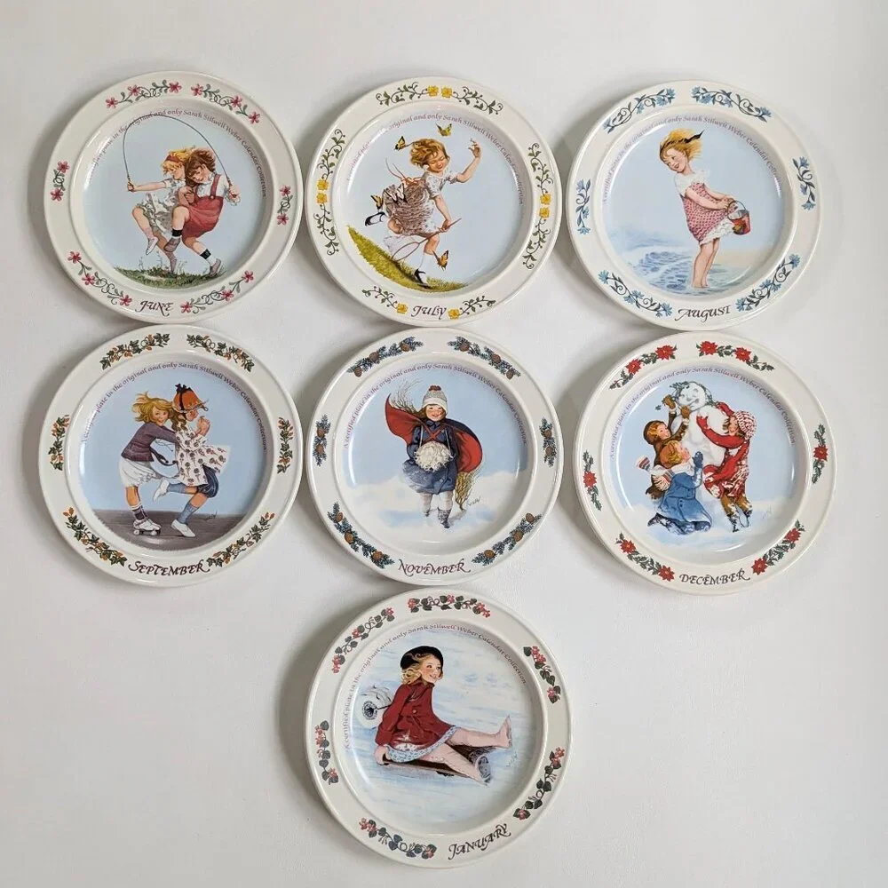 Sara Stilwell Webber Calendar Collections Plate July By Newell Pottery 1984